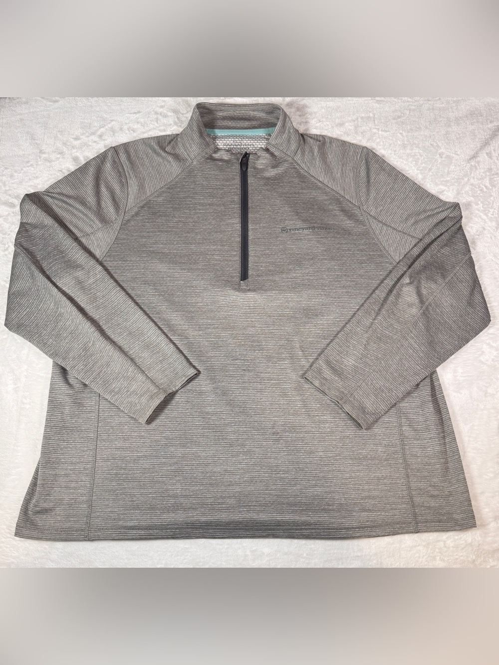 Vineyard Vines Performance 1/4 Zip Pullover Men’s 2XL Gray Golf Sweater